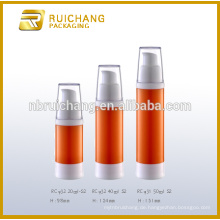 20ml / 40ml / 50ml Plastik kosmetische Airless-Flasche, Kunststoff Runde Airless-Flasche, kosmetische Airless-Flasche
